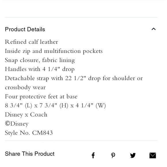 NWT Coach Disney X Dempsey Tote 22 in Chalk - Picture 7 of 7